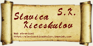 Slavica Kićeskulov vizit kartica